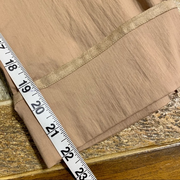 ECI New York Tan Capris Matching Suede Braid Belt - Picture 12 of 13